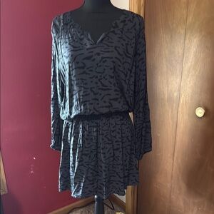 Stylish Black Patterned Dress